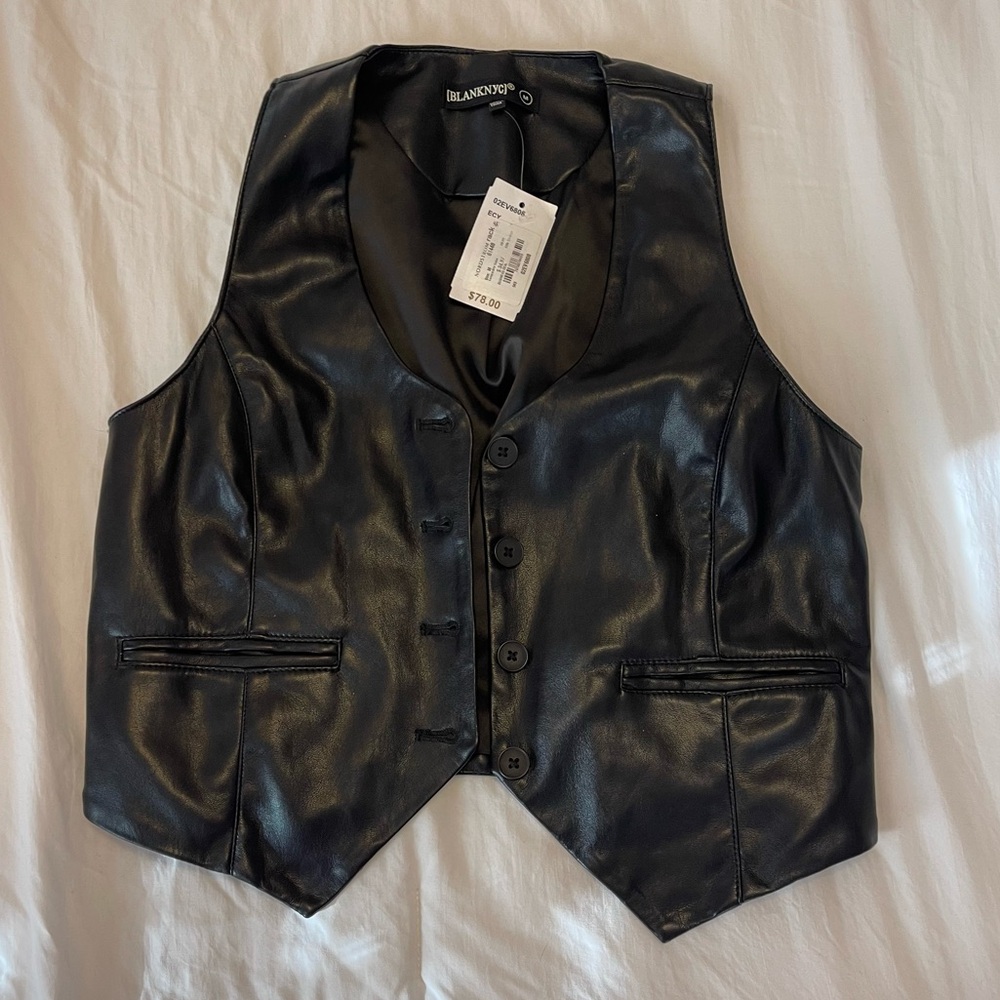 NWT BlankNYC leather vest